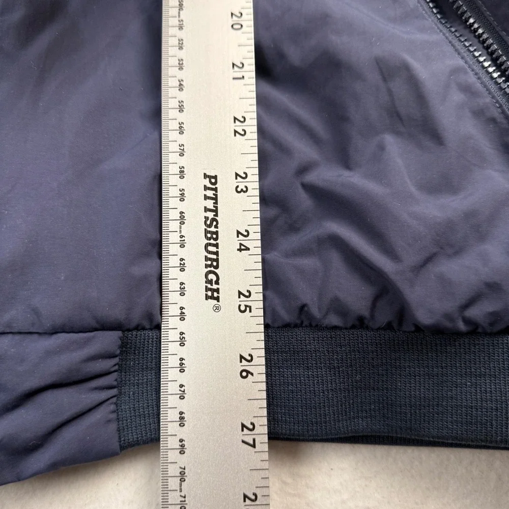 LL Bean Warm-Up Jacket‎ Mens XL Navy Blue Fleece Lined Thinsulate Bomber 0UF43